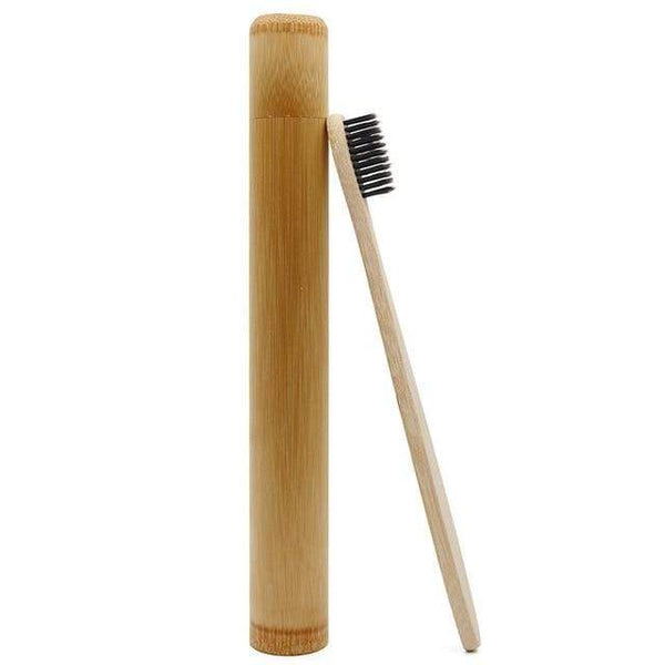 la-casa-del-bambu Negro Cepillo de dientes con caja de viaje