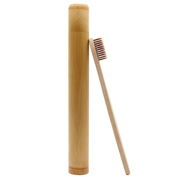 la-casa-del-bambu Marrón Cepillo de dientes con caja de viaje